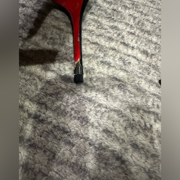CHRISTIAN LOUBOUTIN Suede D'Orsay Pumps, size 7 - Picture 9 of 10